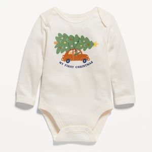 NWT Old Navy "My First Christmas" Onesie Size 0-3 Months